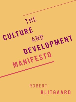 cover image of The Culture and Development Manifesto